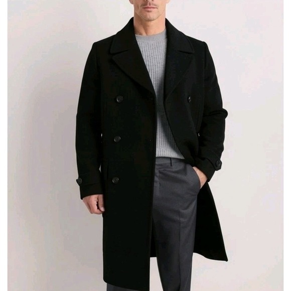 Quince Other - NWOT Quince Men's M Wool Cashmere Double-Breasted Officer Topcoat Quiet Luxury